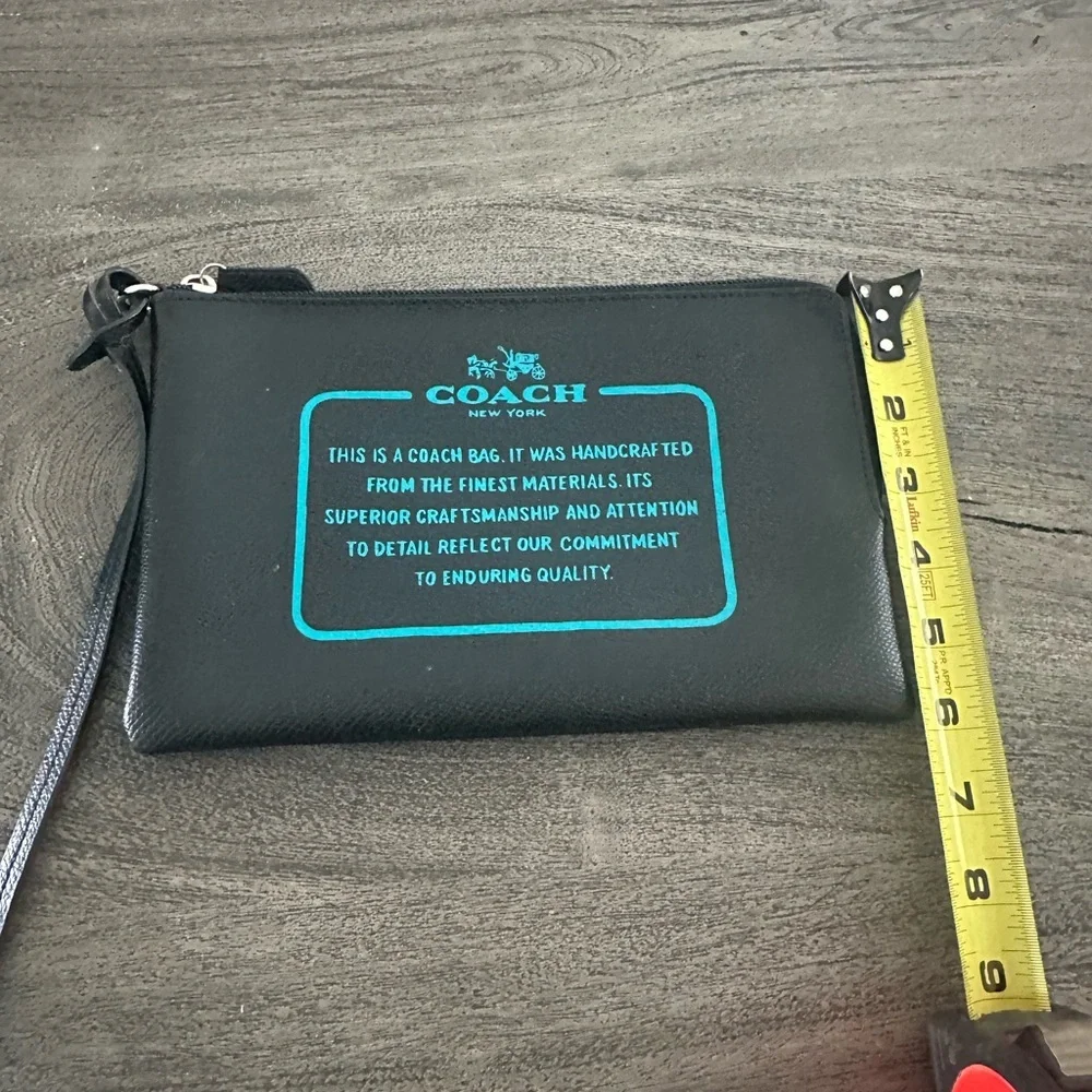 Coach Black and Blue Wristlet‎ Bag